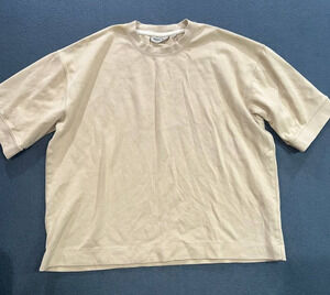 Amongst Others Short Sleeve Y2K T-shirt Mens XL Tan Boxy Heavyweight A008892
